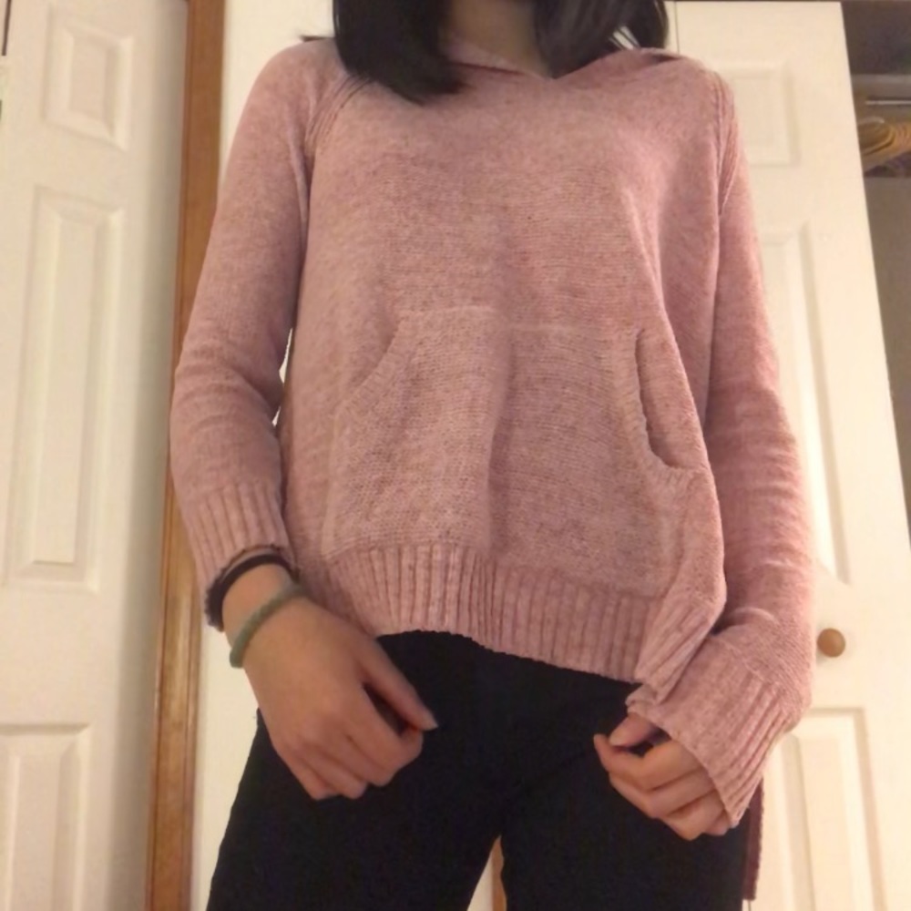 Chenille hooded sweater